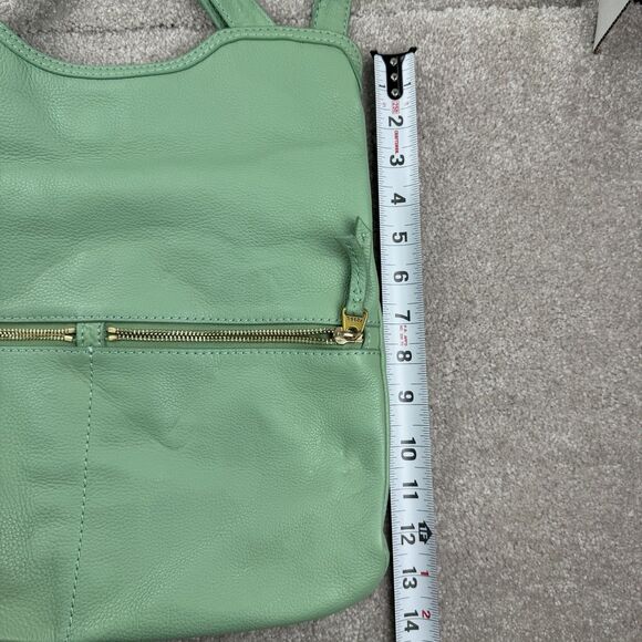 Fossil Erin Foldover Leather Tote Crossbody Bag Teal green - Picture 5 of 13